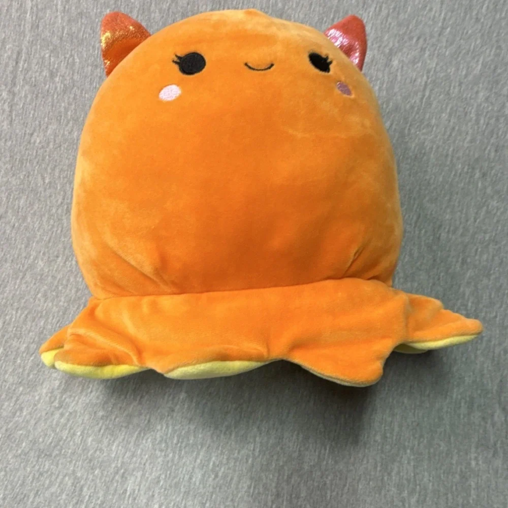 Squishmallows Orange Yellow Plush Stuffed Animal with Cat Ears